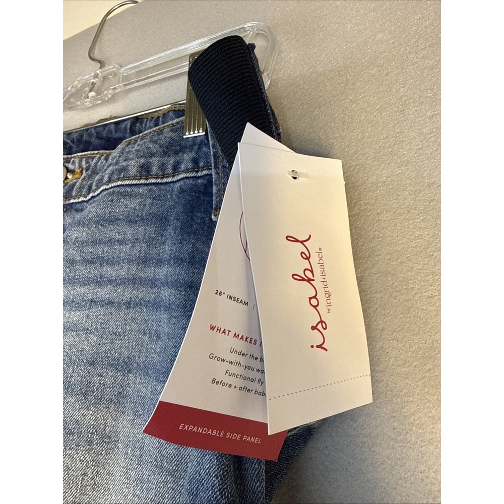 Isabel By Ingrid & Isabel Maternity Jeans Size 2, Straight Leg,‎ New With Tags - Picture 3 of 11